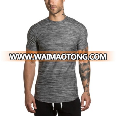 scoop bottom fitness clothing fitted t-shirt