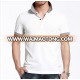 Flat knitted collar t shirt design,plain white color polo shirts,200g jersey 100% cotton short sleeve men's t shirts